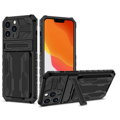 For iPhone 16 series phone case with card holder stand