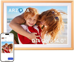 ARZOPA Digital Picture Frame WiFi 14" FHD IPS Touch Screen