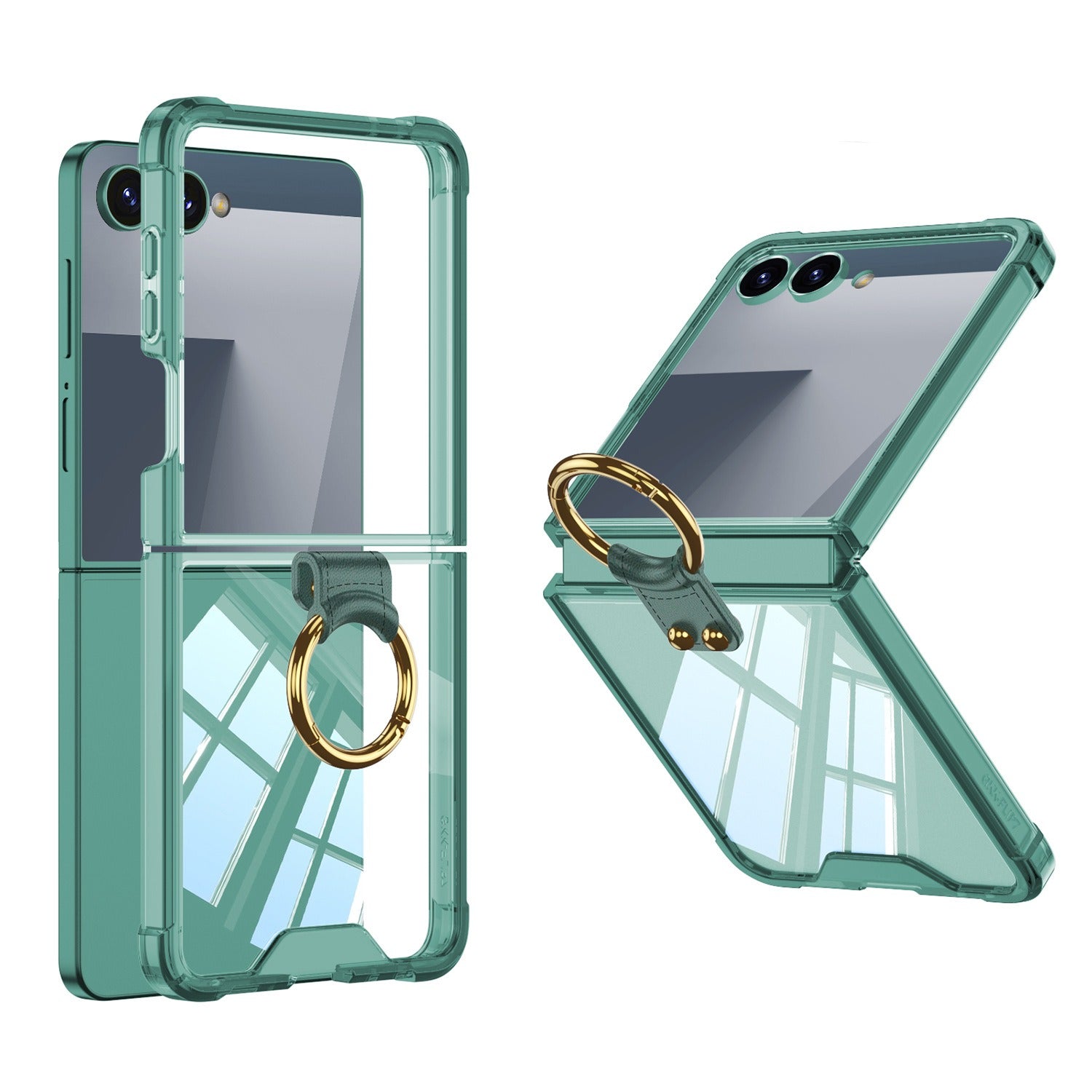 For Samsung Galaxy Z Flip7 GKK Clear Airbag Case with Ring
