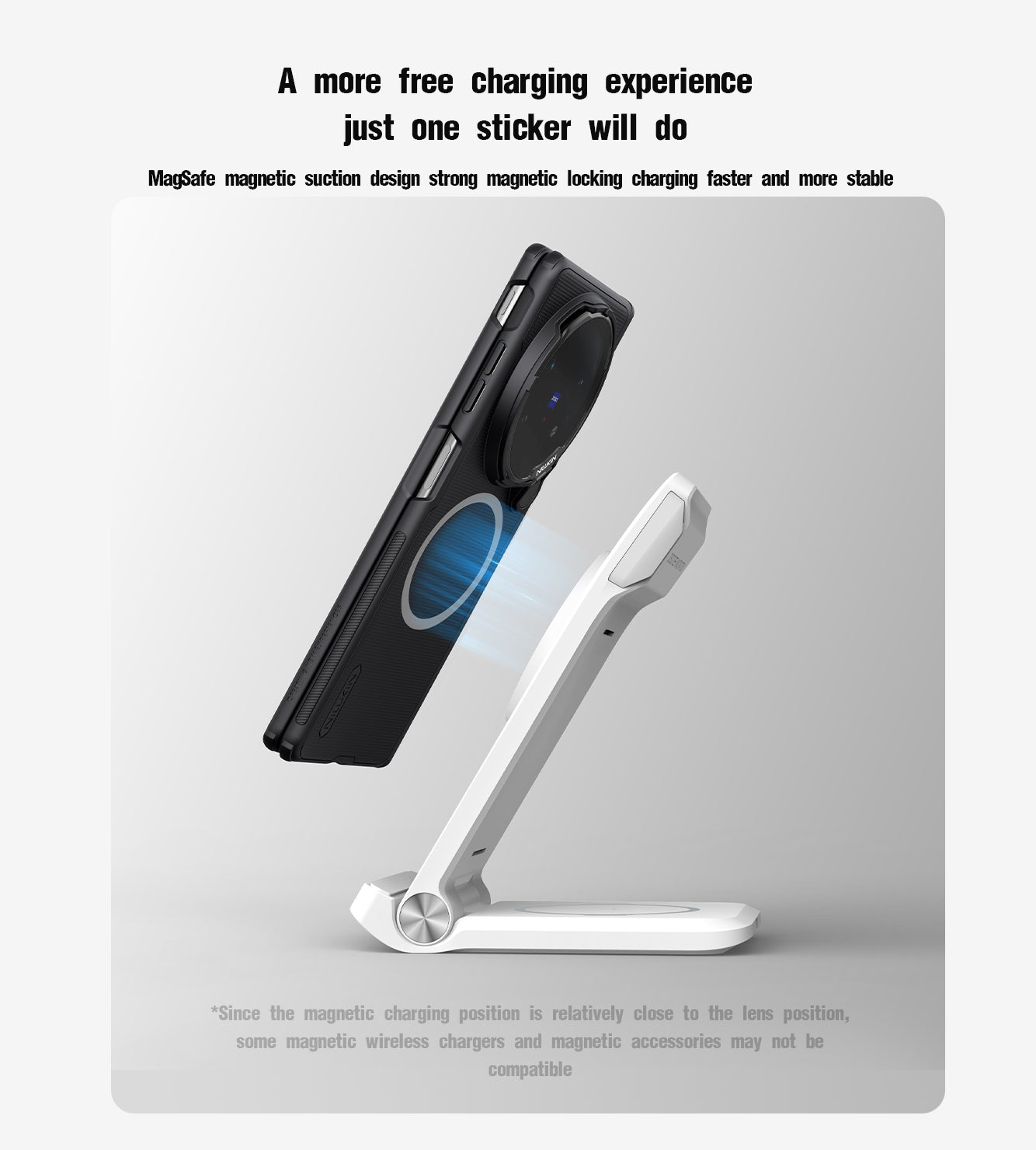 For Vivo X Fold 5  NILLKIN Frosted Magnetic Case with Transparent Lens Guard