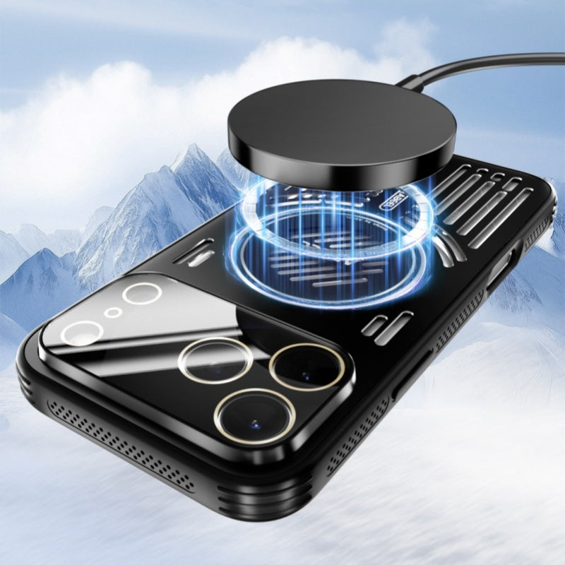 For iPhone 14 series Magnetic Cooling Shockproof ABEEL Case with Lens Protector