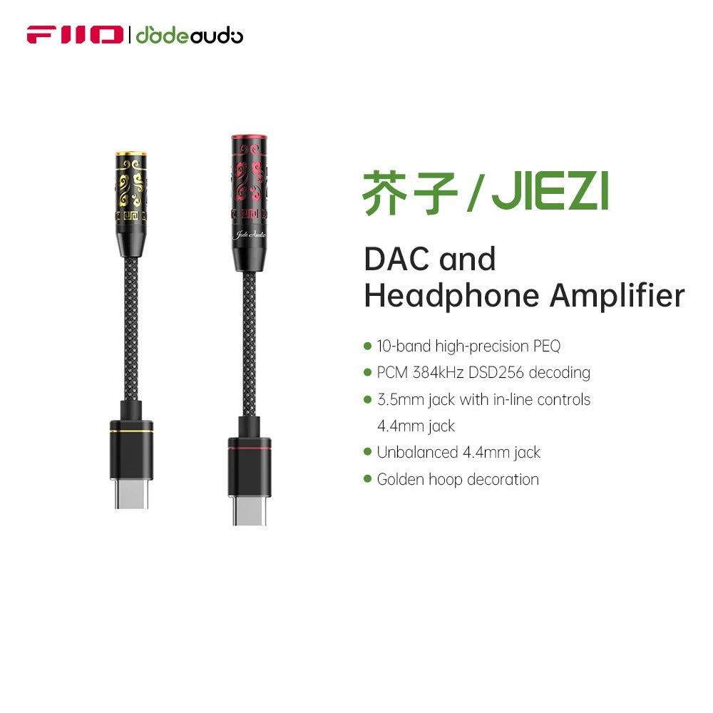 FiiO JIEZI USB Type C to 3.5mm/ 4.4mm DAC and Headphone Amplifier