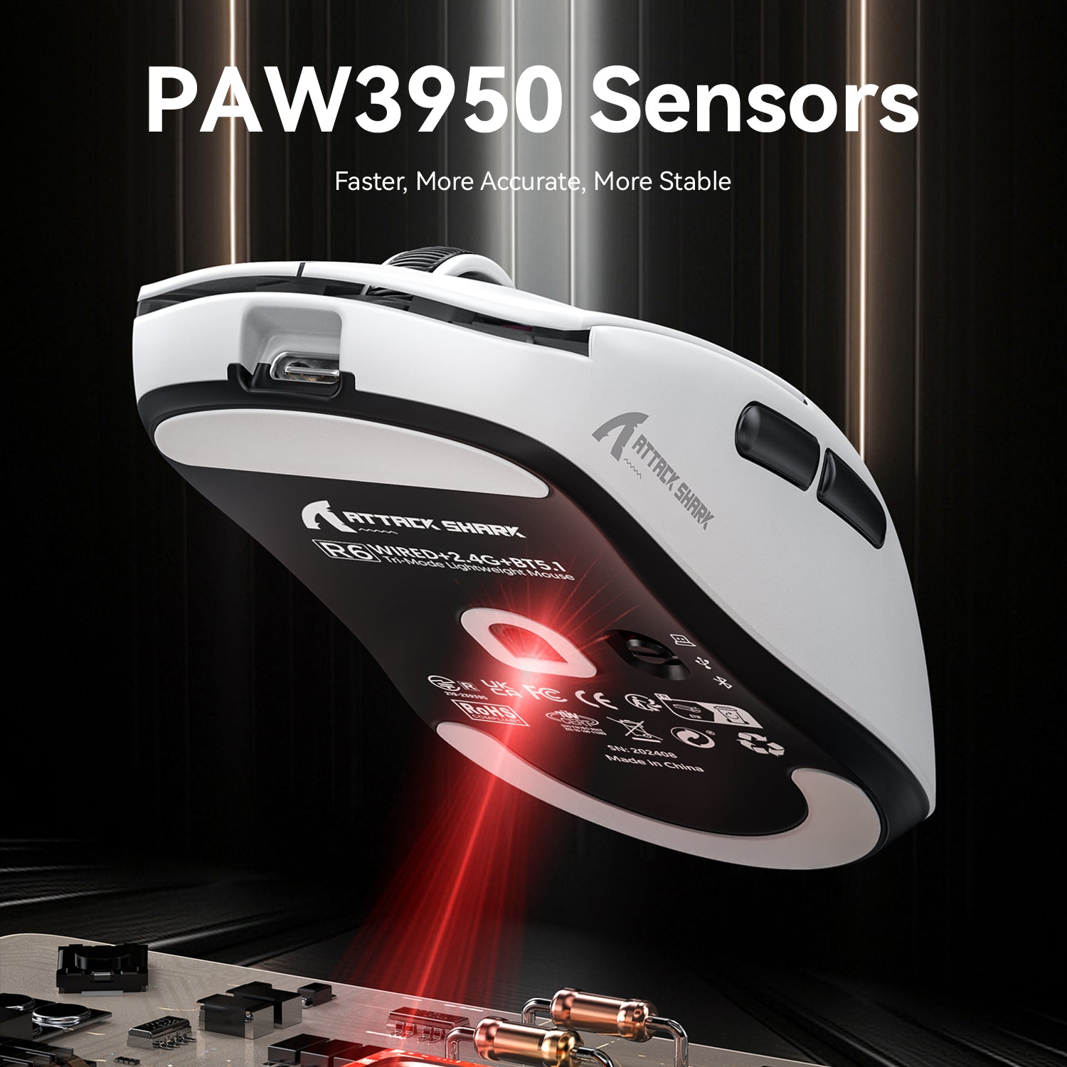 ATTACK SHARK R6 Wireless Gaming Mouse