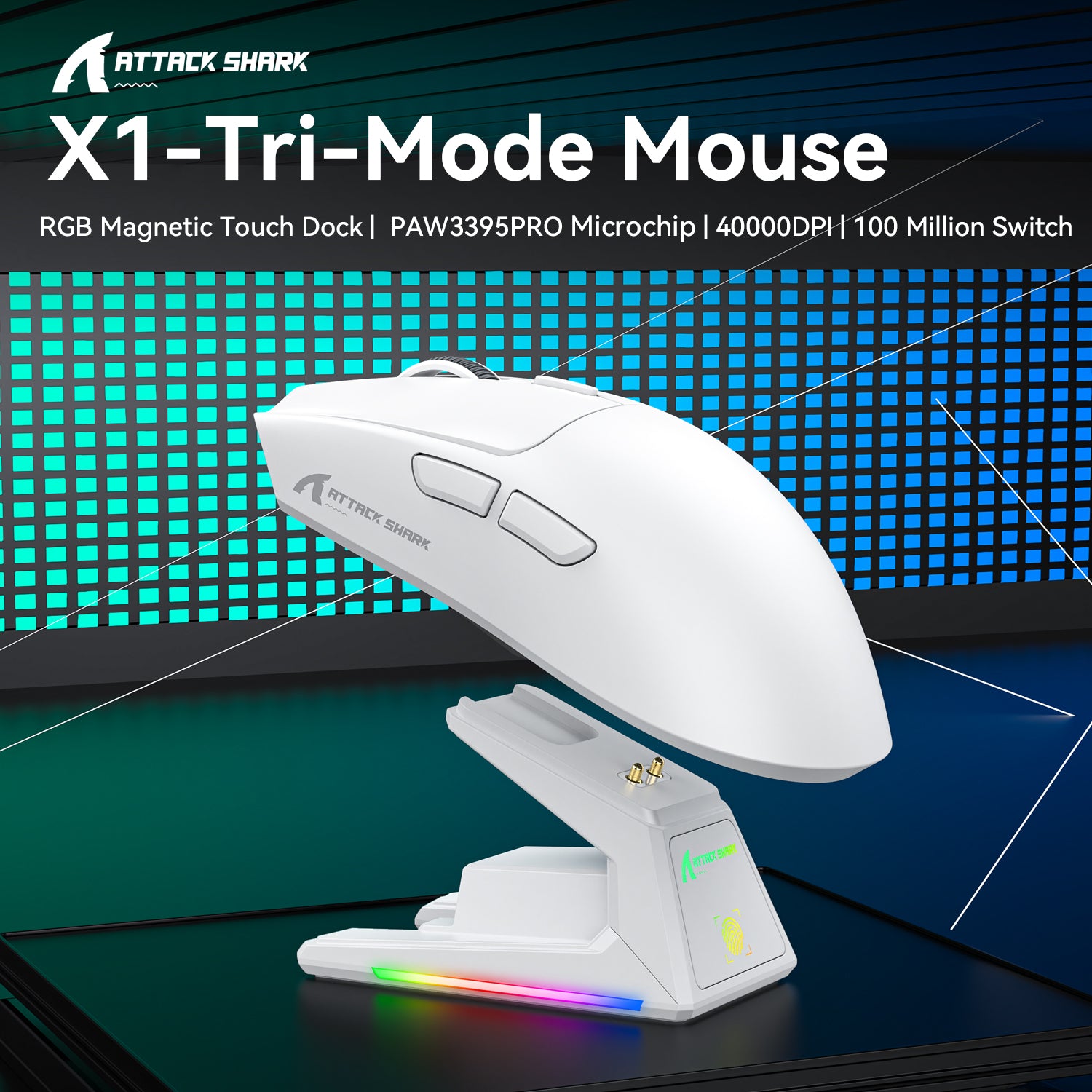 ATTACK SHARK X1 Tri-mode Gaming Mouse