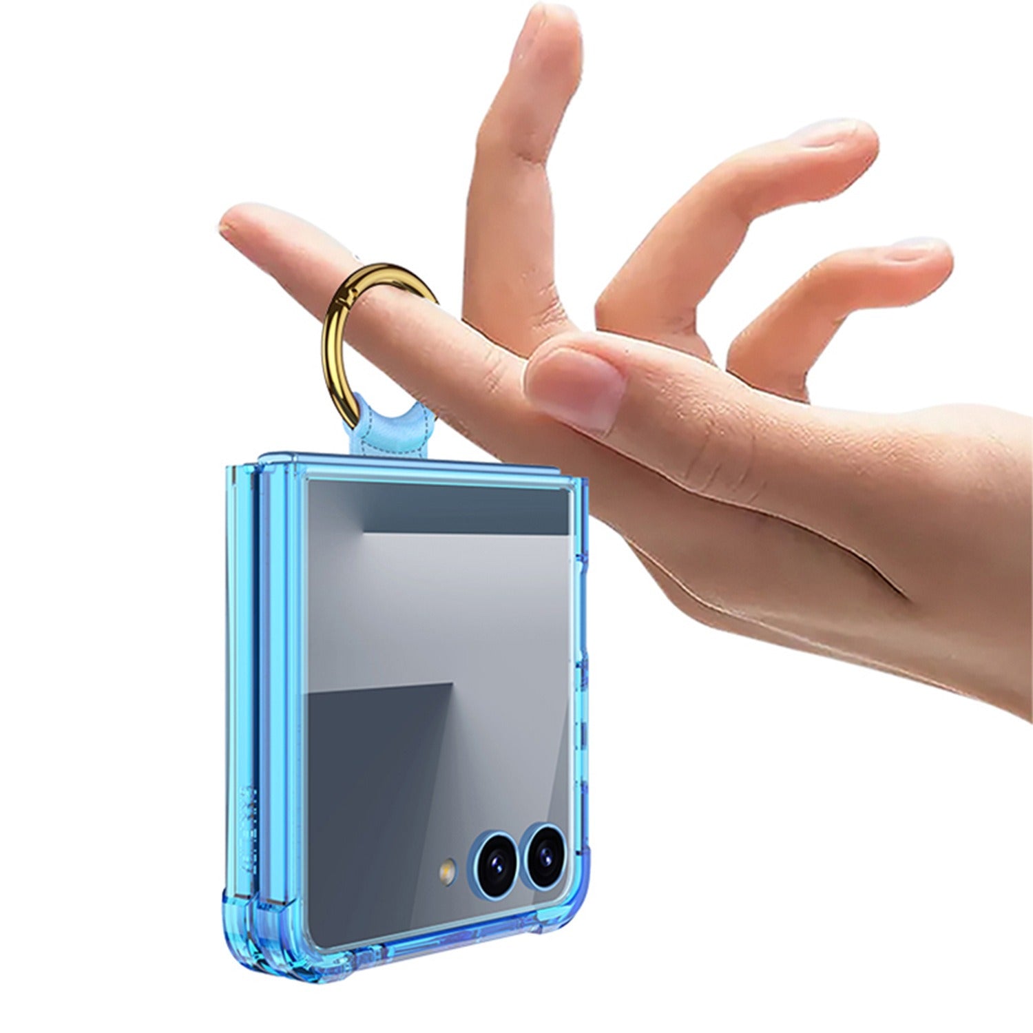 For Samsung Galaxy Z Flip7 GKK Clear Airbag Case with Ring