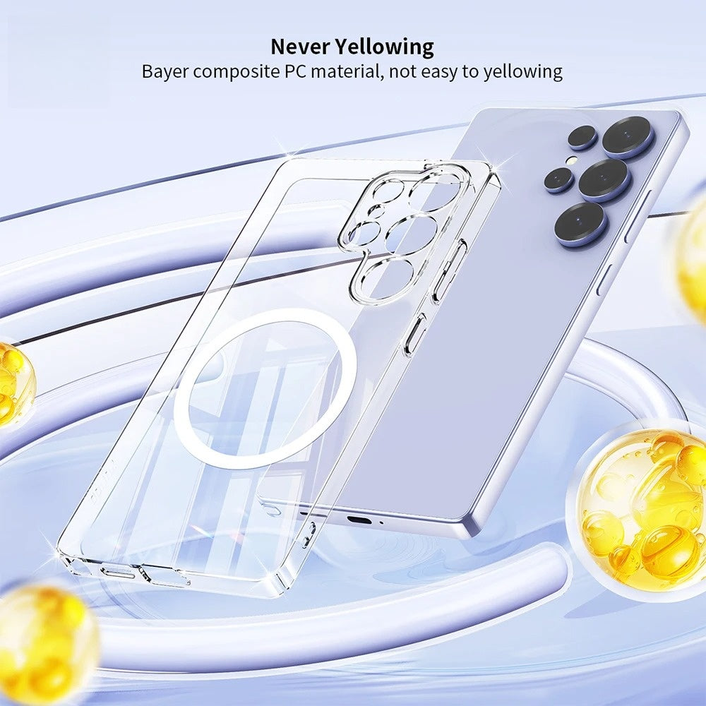 For Samsung Galaxy S25 series Xundd Clear Case white Magentic Stand