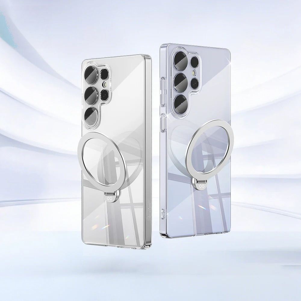 For Samsung Galaxy S25 series Xundd Clear Case white Magentic Stand