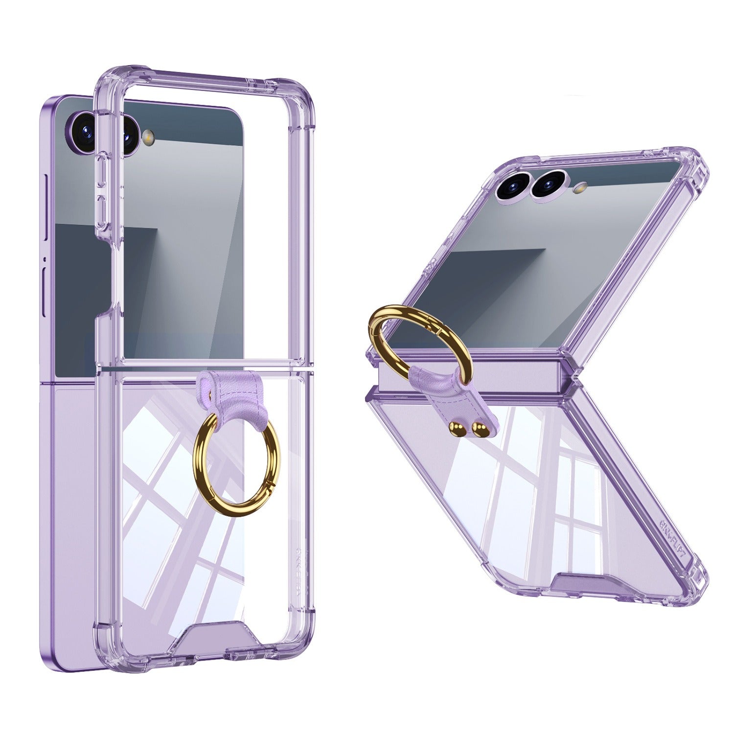For Samsung Galaxy Z Flip7 GKK Clear Airbag Case with Ring