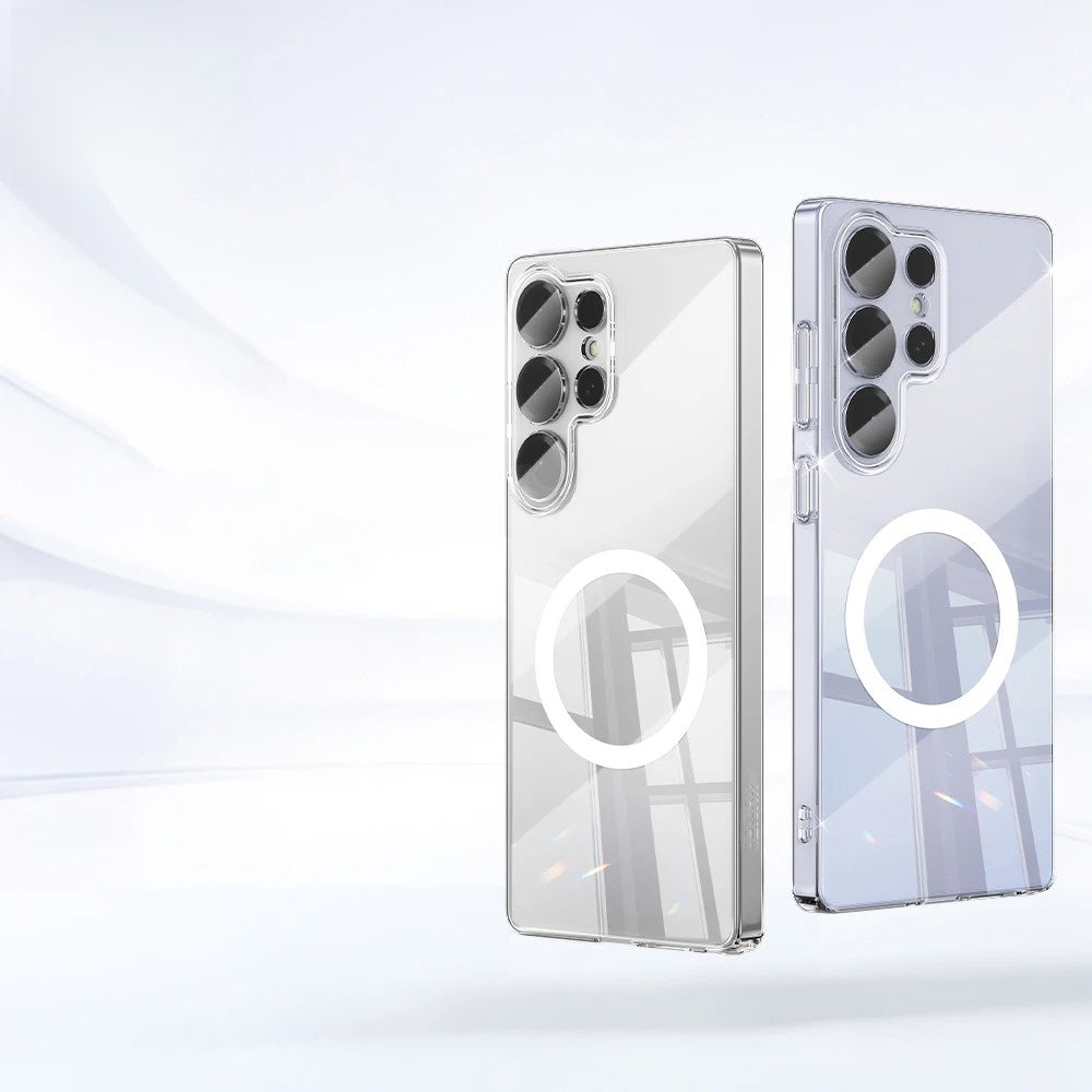 For Samsung Galaxy S25 series Xundd Clear Case white Magentic Stand