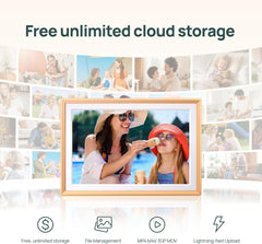 ARZOPA Digital Picture Frame WiFi 14" FHD IPS Touch Screen