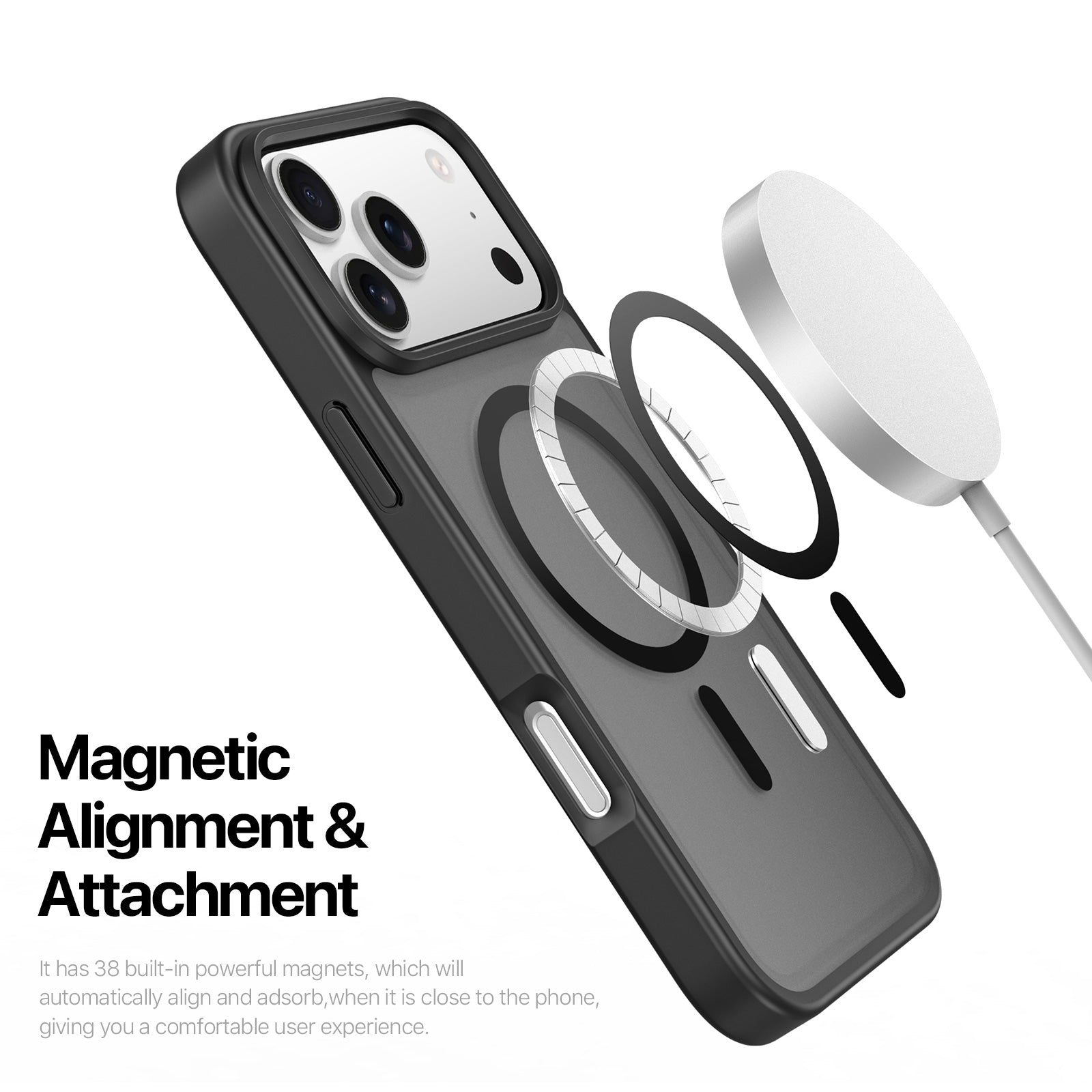 For iPhone 17 series magnetic skin-feel phone case