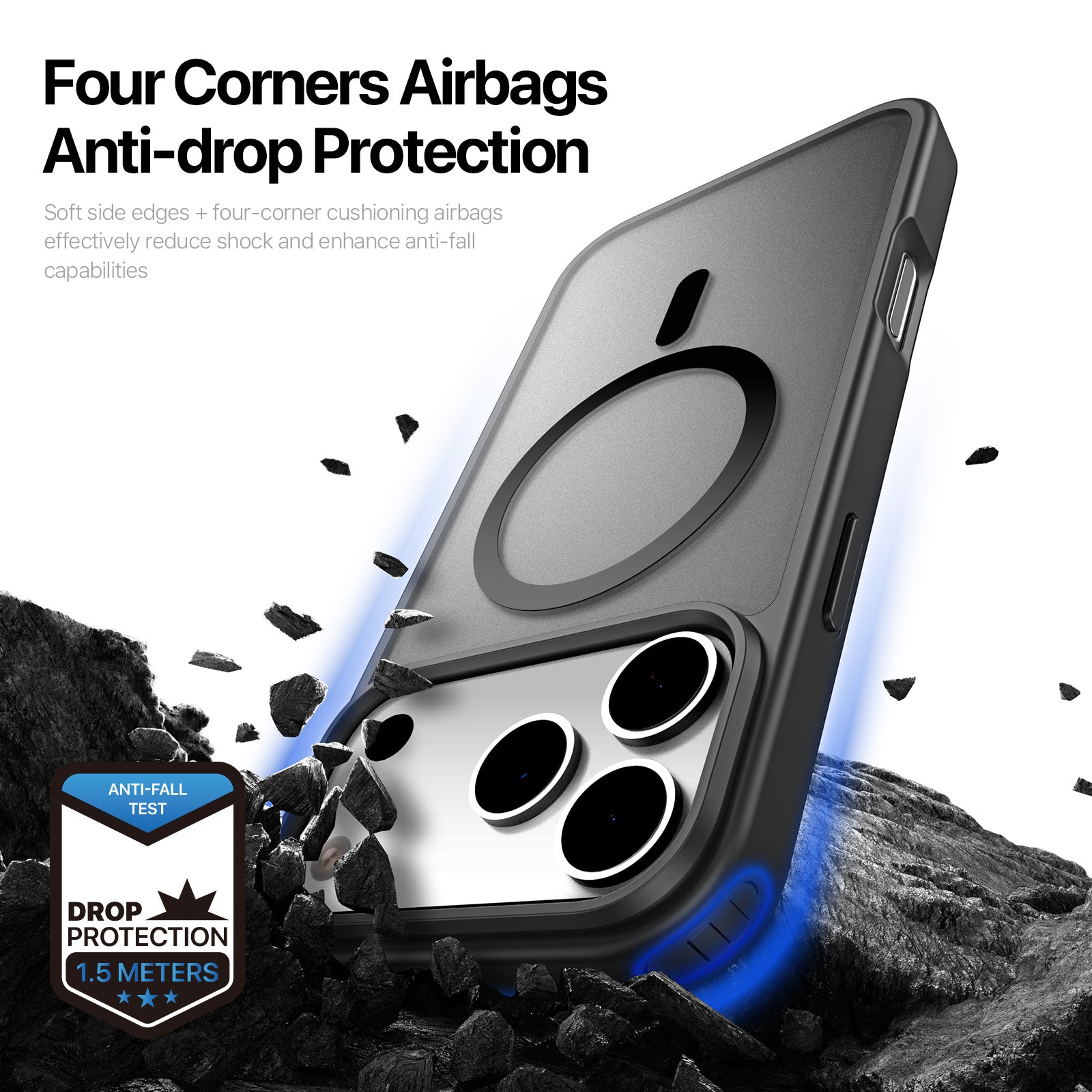 For iPhone 17 series magnetic skin-feel phone case