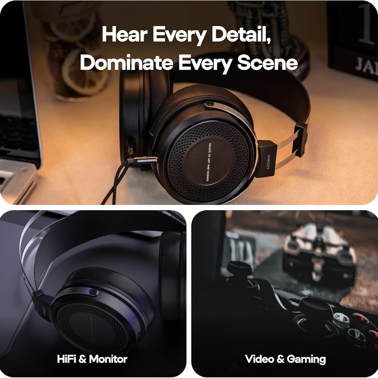SIMGOT EP5 Gaming Over-Ear HiFi Monitor