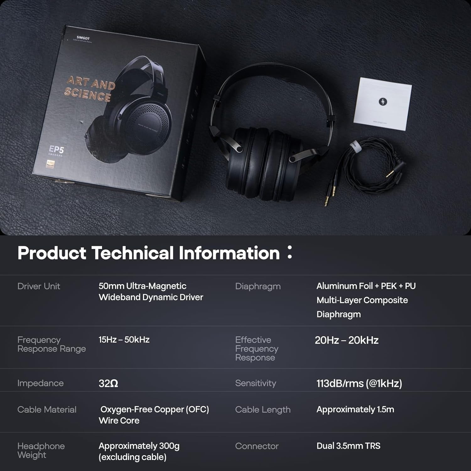 SIMGOT EP5 Gaming Over-Ear HiFi Monitor