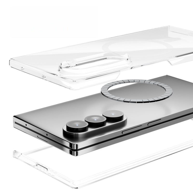 For Samsung Galaxy Z Fold 7 transparent Magnetic PC case