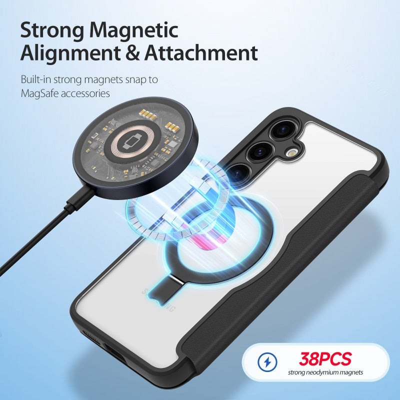 For Samsung S24 Series DUX DUCIS Magnetic  case with 360° Ring Stand