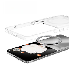 For Honor Magic V Flip Transparent Magnetic Case