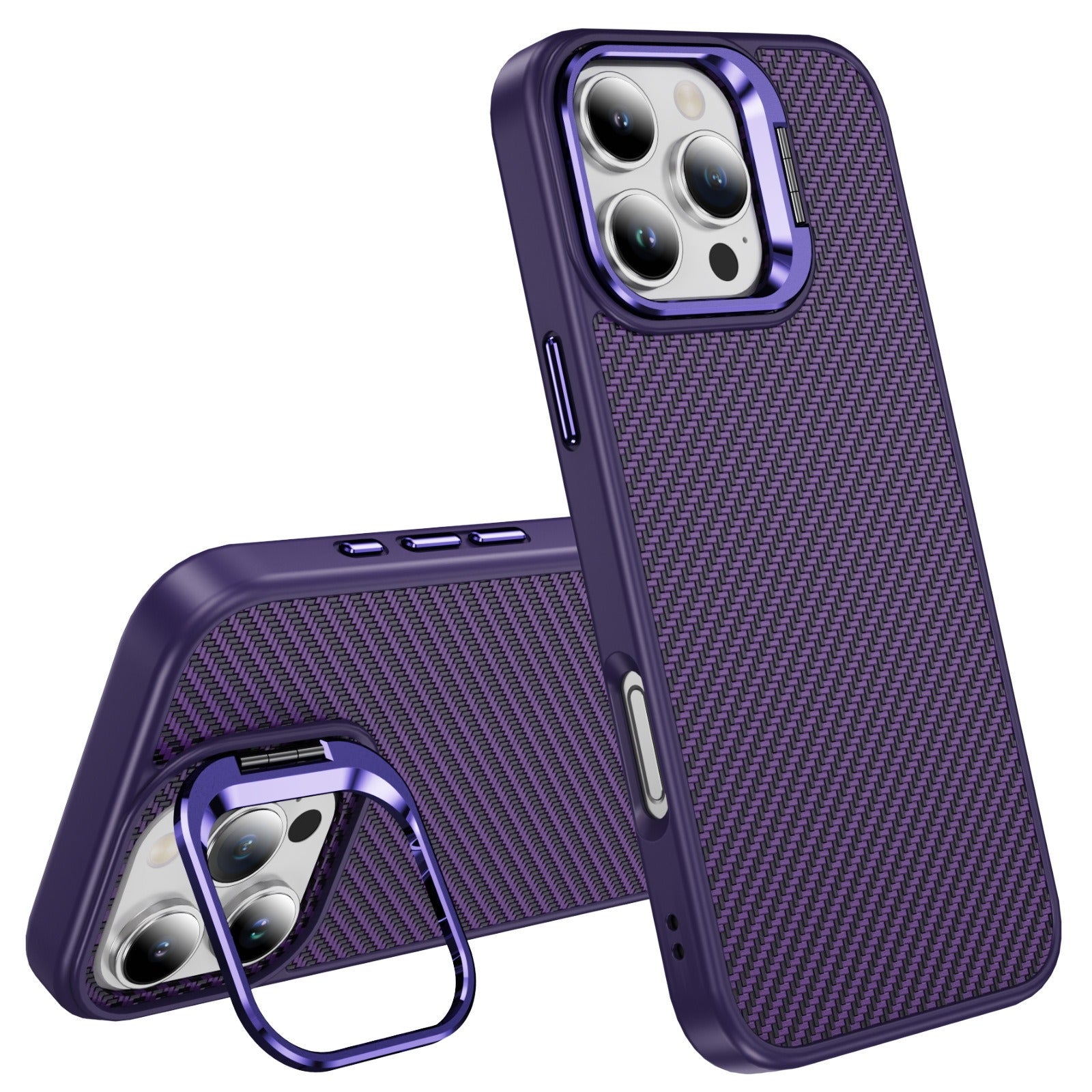 For iPhone 16 Series Carbon Fiber Texture Case