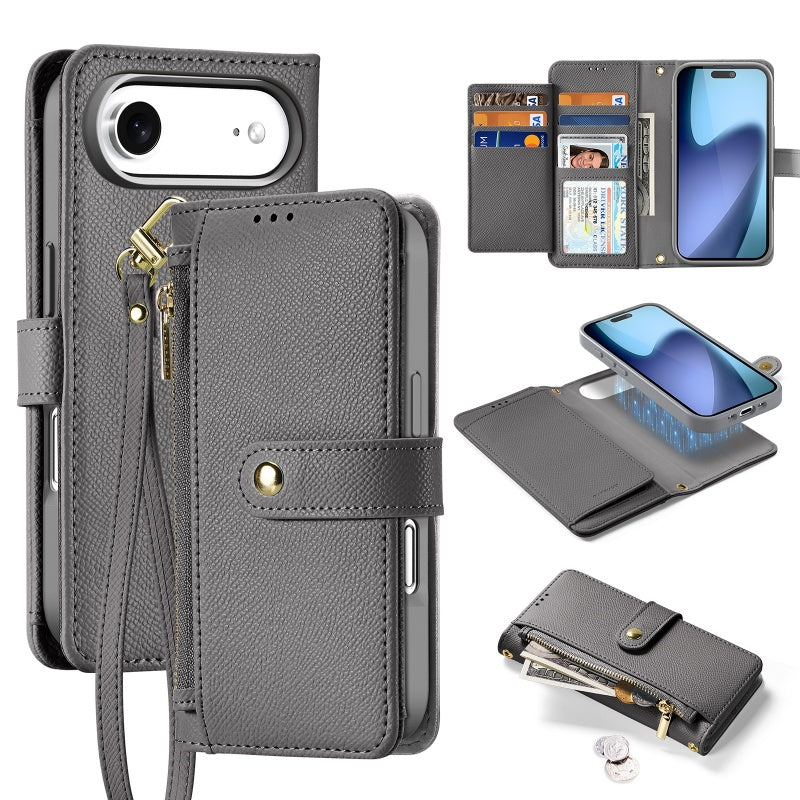 For iPhone 17 series Magnetic Flip cover Leather+PU+TPU case