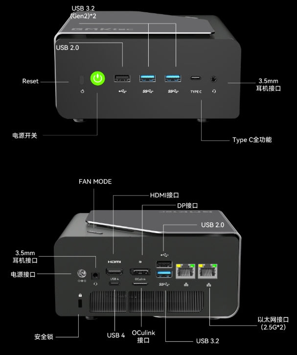 GMK K12 mini PC-NO Ram & SSD & System