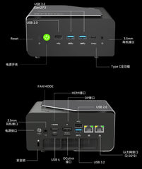 GMK K12 mini PC-NO Ram & SSD & System
