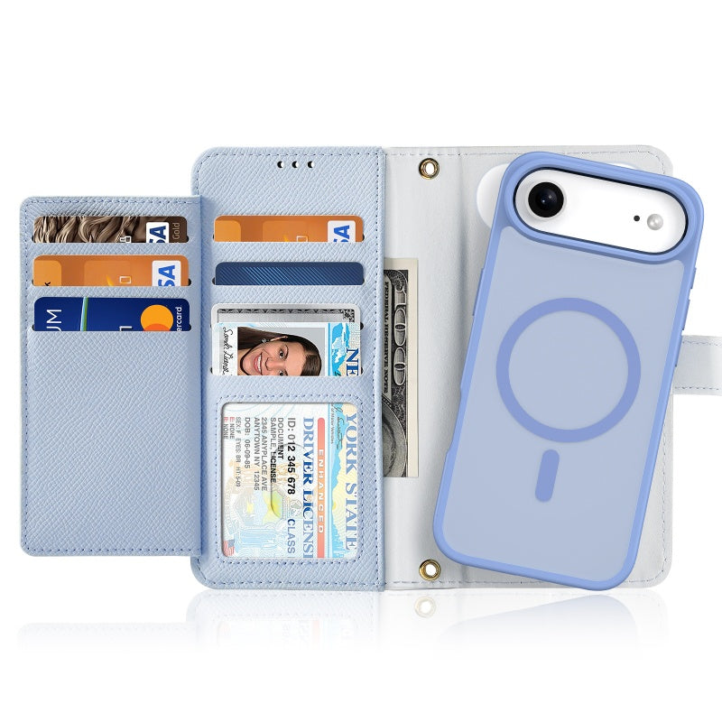 For iPhone 16 series Magnetic Flip cover Leather+PU+TPU case