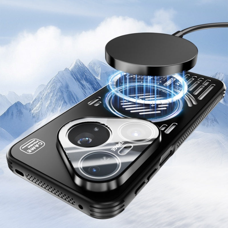 For Huawei Pura 80 series Magnetic Cooling Shockproof ABEEL Case with Lens Protector