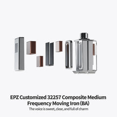 EPZ P50 1DD+2BA+2Planar Hybrid Drivers HiFi IEM