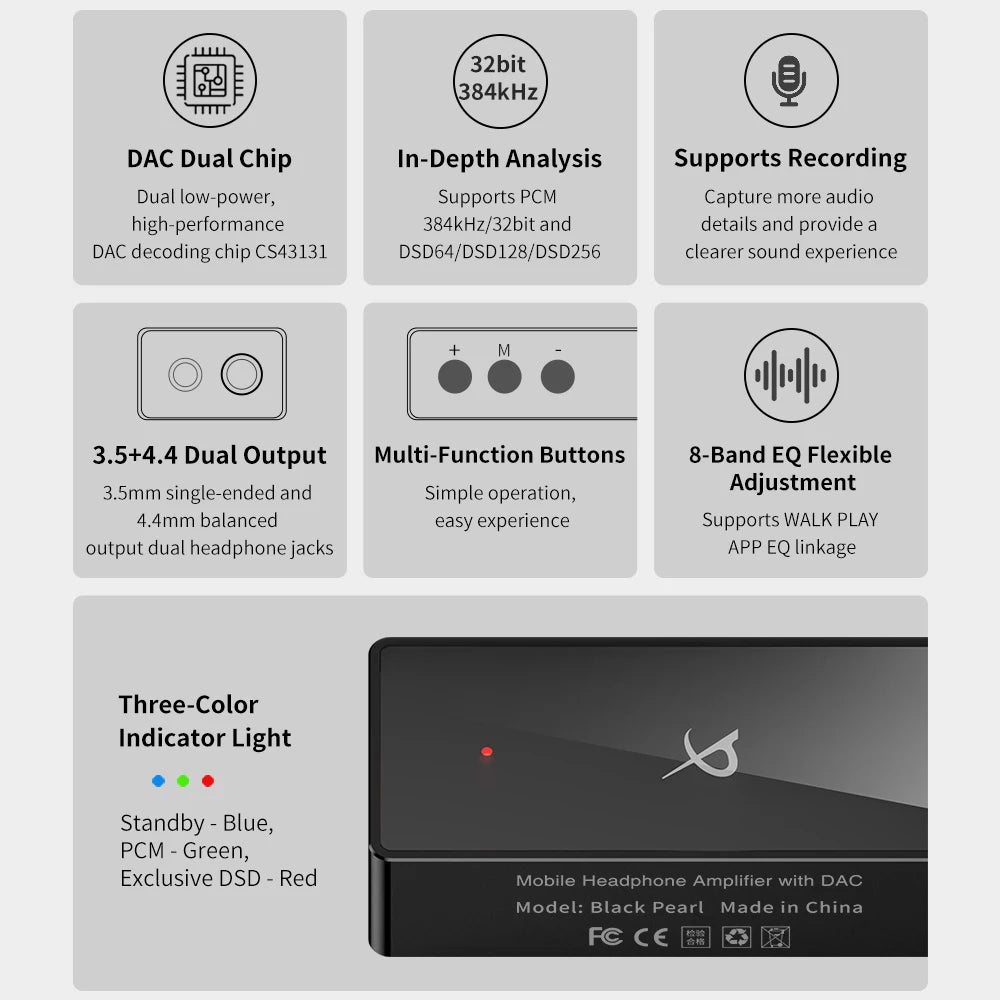 TRN Black Pearl Portable Hi-Fi Digital Audio Decoder