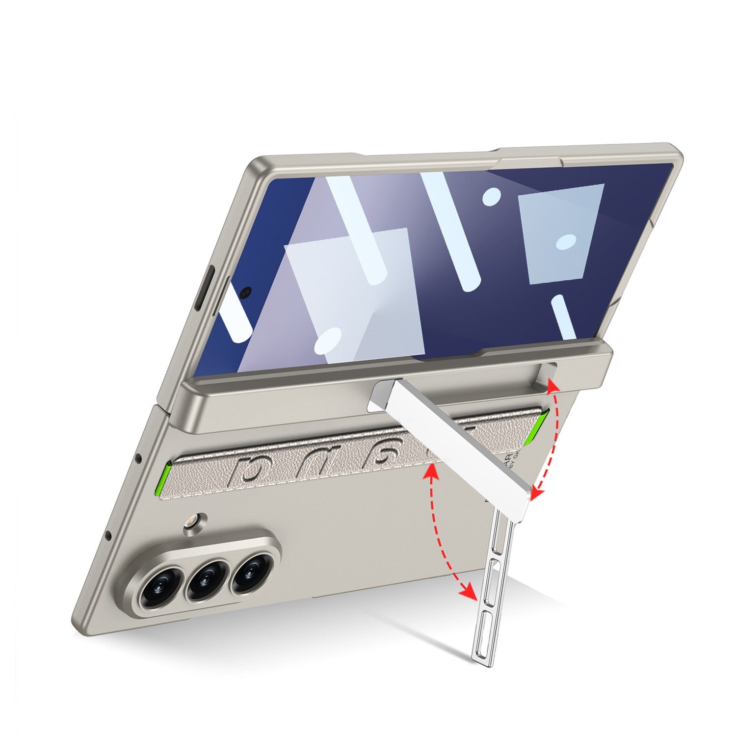 For Samsung Galaxy Z Fold7 GKK  Case with Stand & Wrist Strap