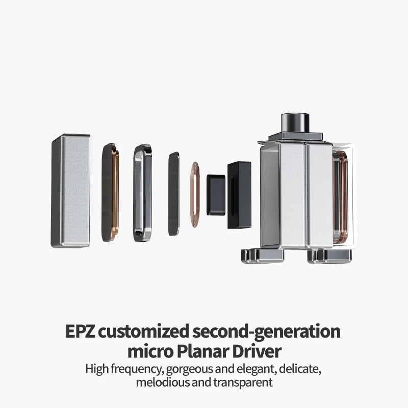 EPZ P50 1DD+2BA+2Planar Hybrid Drivers HiFi IEM